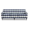 Alana Lawson - Three Cushion Tightback Sofa - Blue Lattice - Image 2