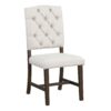 5 Piece Retro Functional Dining Set, Round Table With Leaf And 4 Upholstered Chairs For Dining Room And Living Room - Walnut - Image 14