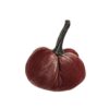 Velvet Weighted Pumpkin With Resin Stem Rusty (Set of 4) - Red - Image 6