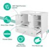 Bathroom Vanity Base Only, Solid Wood Frame And MDF Boards - White - Image 8