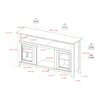 Transitional Electric Fireplace Wood And Glass TV Stand For TVs Up To 65" - Gray Wash - Image 7