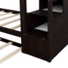 Twin Over Twin Bunk Bed With Twin Size Trundle And 3 Storage Stairs - Espresso - Image 7