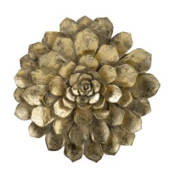 Succulent Wall Plaque - Gold