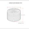 Margo - Round Pouf - Blue - Image 2