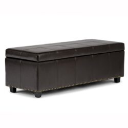 Kingsley - Large Storage Ottoman - Coffee Brown