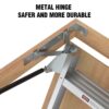 Household Aluminum Attic Ladder 25" x 54", 375 Lbs Capacity, 7'8" -10'3" Ceiling Height - Gray - Image 4