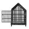 Heavy Duty Dog Crate Large Dog Cage Strong Metal Dog Kennels And Crates For Large Dogs With 4 Lockable Wheels - Black - Image 11