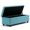 Avalon - Storage Ottoman Bench - Soft Blue - Image 3