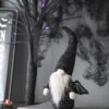 Gnome With Wings Decor, For Halloween Decor - Black White - Image 9