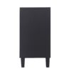 Accent Cabinet 4 Door Wooden Cabinet Sideboard Buffet Server Cabinet Storage Cabinet, For Living Room, Entryway, Hallway, Office, Kitchen And Dining Room - Matte Black - Image 8