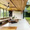 Ceiling Fan With Lights 3 Solid Wood Fan Blade Noiseless Reversible Motor Remote Control - Black - Image 8