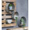 Farmhouse Round Metal Wall Planter (Set of 5) - Gray - Image 4