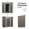 Outdoor Metal Storage Shed - Dark Gray - Image 5