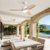 Ceiling Fan With Lights 3 ABS Blades 6 - Speed DC Motor Remote Control For Bedroom - White - Image 5