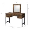Juvanth - Rustic Vanity Desk Mirror - Oak - Image 7