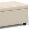 Avalon - Extra Large Storage Ottoman Bench - Satin Cream - Image 8