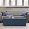 Avalon - Storage Ottoman Bench - Denim Blue - Image 6
