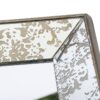 Antique Square Mirror With Floral Accents Decorative Display Tray, Hanging Mirror, Traditional Home Decor - Silver - Image 5