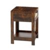 15.75" Rattan End Table With Drawer, Modern Nightstand, Side Table For Living Room, Bedroom - Rustic Brown - Image 11