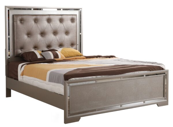 Alana - Queen Bed - Silver Champagne