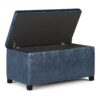 Dover - Storage Ottoman Bench - Denim Blue - Image 3