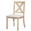 Topmax - 6 Piece Farmhouse Extendable Dining Table With Footrest, 4 Upholstered Dining Chairs And Dining Bench, Two 11" Removable Leaf - Natural / Beige - Image 18