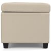 Avalon - Extra Large Storage Ottoman Bench - Satin Cream - Image 5
