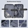 3 Piece Luggage Set Hardside Spinner Suitcase With Tsa Lock 20" 24" 28" Available - Black - Image 5