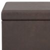 Avalon - Extra Large Storage Ottoman Bench - Distressed Brown - Image 7
