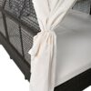Outdoor Daybed Patio Lounge Bed With Adjustable Backrest Double Sun Lounger With Curtains, 4 Pillows For Garden Patio Poolside Balcony Beach - Cream - Image 24