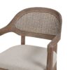 Americana - Mid-Century Modern Cane Back Dining Chair Textured Weave - Taupe Beige - Image 10
