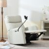 31.5" 270 Power Swivel Rocker Recliner Chair, Electric Glider Reclining Sofa With USB Ports, Power Swivel Glider, Rocking Chair Nursery Recliners For Living Room Bedroom - Light Gray - Image 2