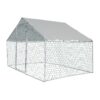 Xpt033 Outdoor Chicken Coop Metal Big Space - Silver Gray - Image 6