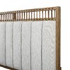 King Upholstered And Strap Panel Bed - Light Brown - Image 6