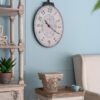 Antique Oval Wall Clock, Traditional Vintage Home Decor Clock - Ivory - Image 4