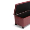 Dover - Storage Ottoman Bench - Radicchio Red - Image 5