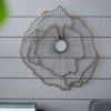 Metal Flowers Wall Decor, Transitional Wall Floral Sculpture For Foyer Porch Hallway Entrance (Set of 3) - Gold - Image 6