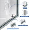36X30" Glossy Brushed Silver Framed Mirror For Bathroom Rectangular Wall Bathroom Mirror Metal Frame Farmhouse Mirror Large Decorative Square Corner Rectangle Mirror (Horizontal & Vertical) - Silver - Image 9
