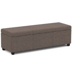 Avalon - Extra Large Storage Ottoman Bench - Fawn Brown