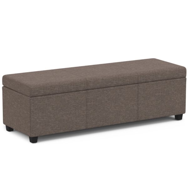 Avalon - Extra Large Storage Ottoman Bench - Fawn Brown