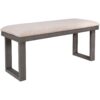 6 Pieces Family Furniture, Solid Wood Dining Room Set With Rectangular Table & 4 Chairs With Bench - Gray - Image 11