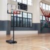 Portable Basketball Hoop Basketball System 4.76-10Ft Height Adjustable For Youth Adults LED Basketball Hoop Lights, Colorful Lights, Waterproof, Super Bright To Play At Night Outdoors, Good Gift For Kid - Black - Image 2