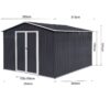 10'x8' Garden Sheds Outdoor Storage Sheds - Dark Gray - Image 6