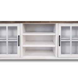 Hampton - TV Stand Console For TVs Up To 80" - Jasmine Whitewash / Barnwood