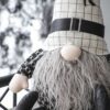 Sitting Gnome With Hat Spider, For Halloween Decor (Set of 2) - Black White - Image 8