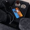 Celine - Chenille Fabric Corner Sectional Sofa With Right Facing Chaise, Cupholders, And Charging Ports - Dark Gray - Image 5