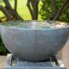 Polyresin Zen Bowl Water Fountain, Outdoor Bird Feeder / Bath Fountains, Relaxing Water Feature For Garden Lawn Backyard Porch - Gray - Image 7