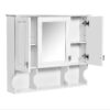 Wall Mounted Bathroom Medicine Cabinet, Modern Bathroom Wall Cabinet With Mirror, Mirror Cabinet With Open Shelves - White - Image 13