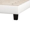 King Upholstered Platform Bed With Saddle Curved Headboard And Diamond Tufted Details - Beige - Image 8
