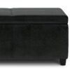 Avalon - Extra Large Storage Ottoman Bench - Midnight Black - Image 5